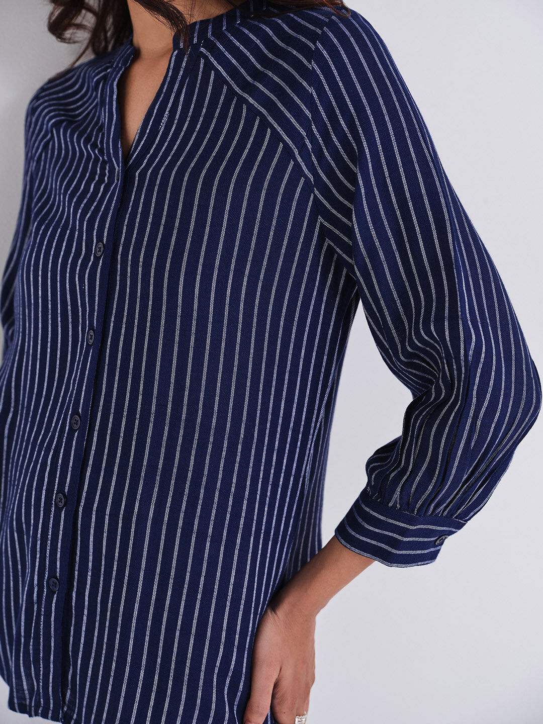 Navy Classic Stripes Shirt, Navy, image 3